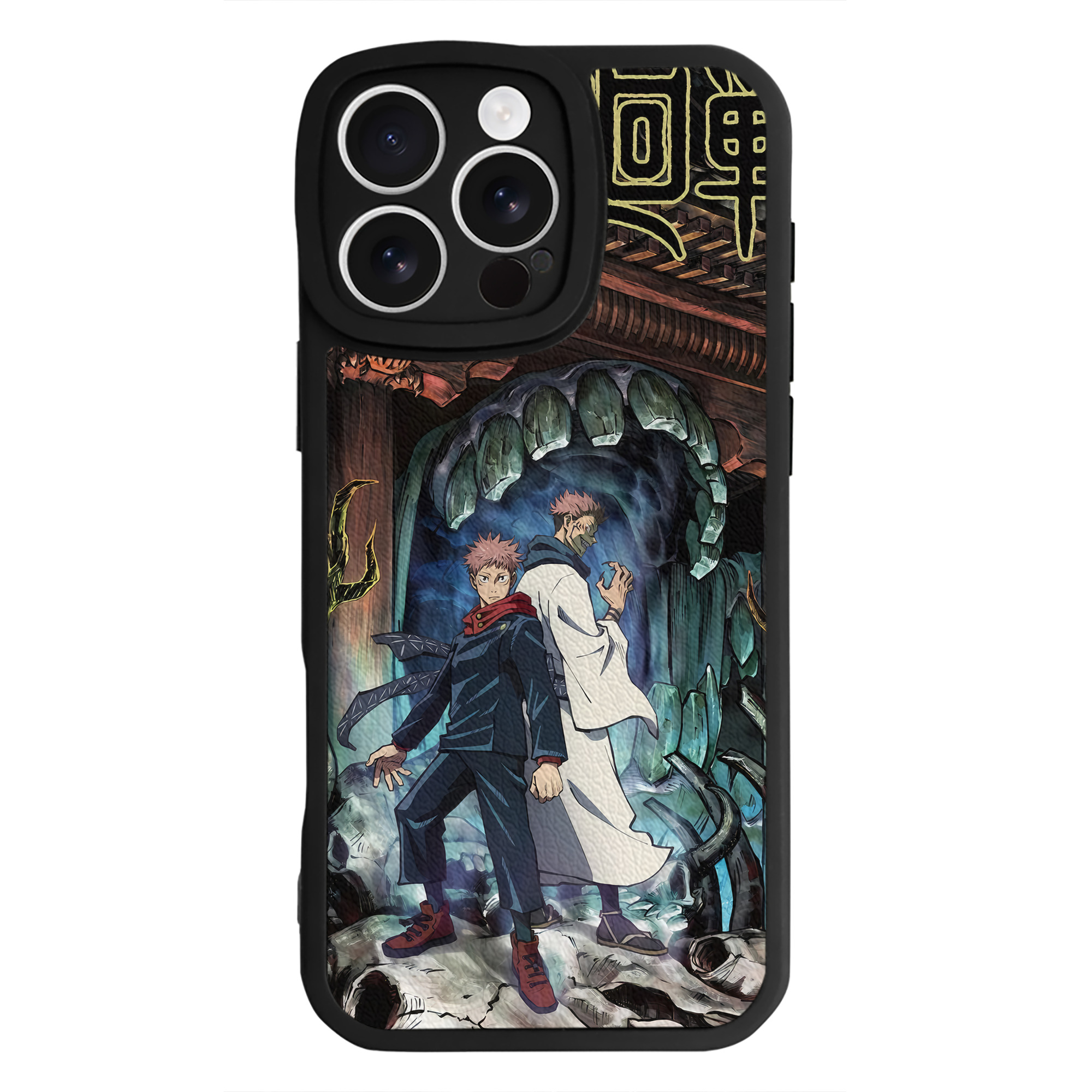 （画像用） 呪術廻戦 Jujutsu Kaisen 【iPhone 16シリーズ対応】シリコンスマホケース（レザー調） 材質：シリコン